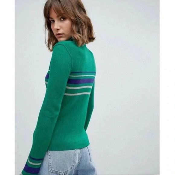 Free People Aspen Wool Ribbed Turtleneck Sweater Size S - Picture 3 of 8